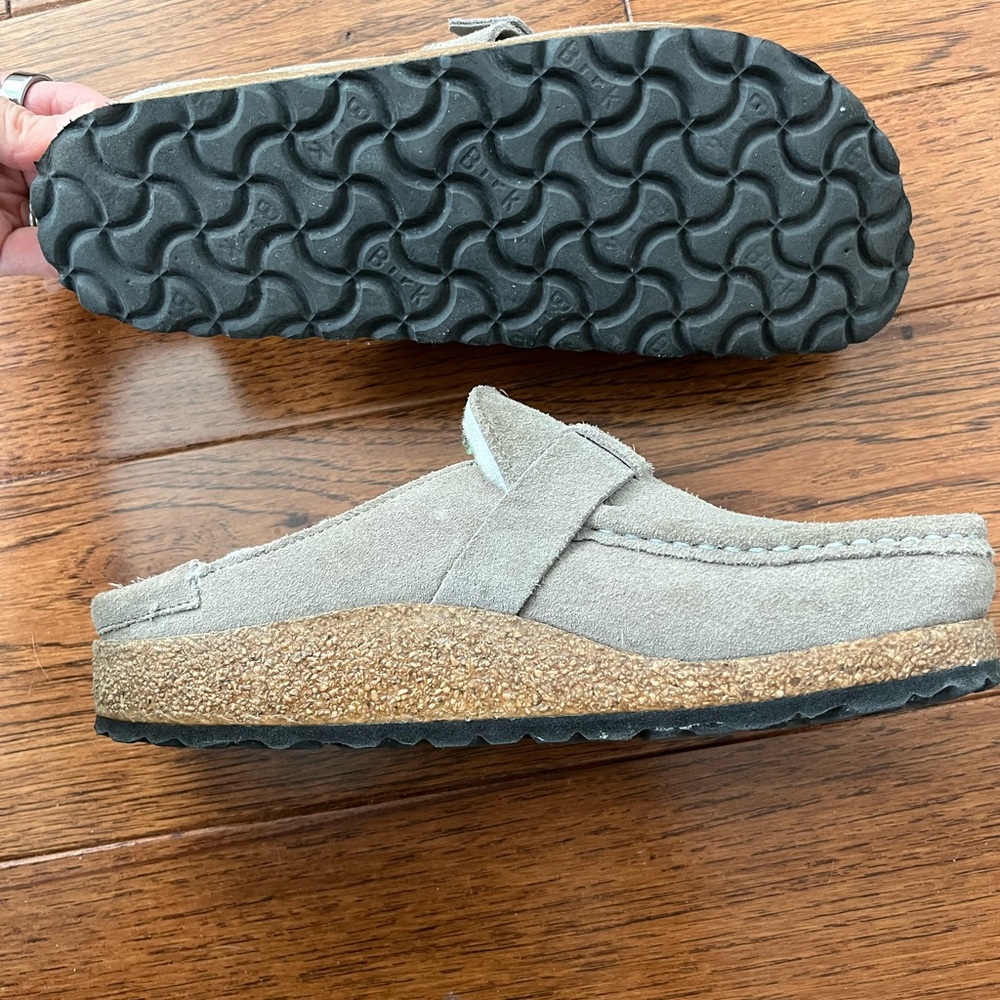 Birkenstock Women's Suede Mules - grey size 37